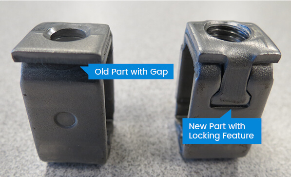 Box lug with locking feature