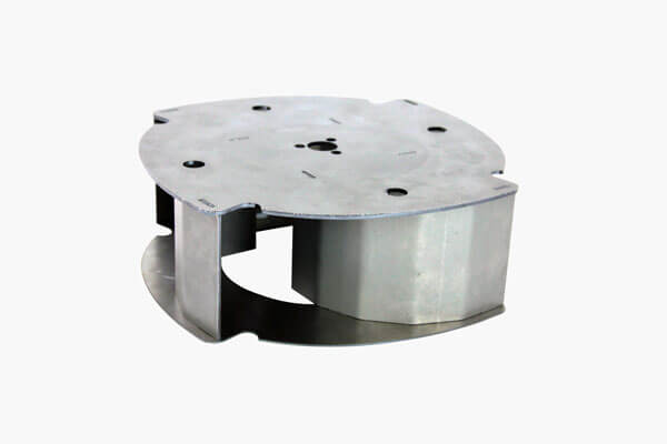 Impeller disks and blades in outdoor power equipment