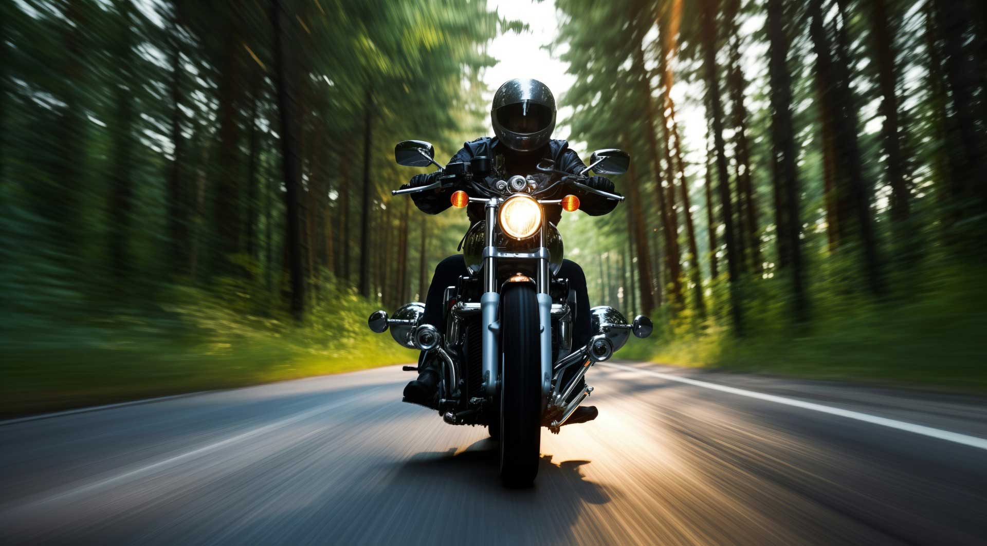 Riding motorcycle - Power sports industry